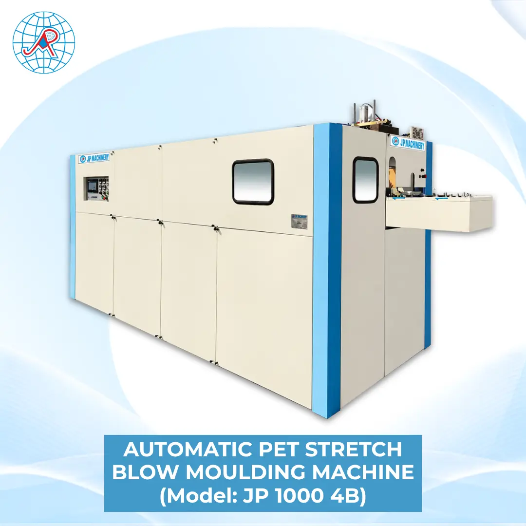 AUTOMATIC PET STRETCH BLOW MOULDING MACHINE Model: JP 1000 4B - Pet Bottle Servo Machine